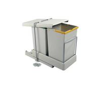 PATTUMIERA ESTR.MANUALE DOPPIA GRIGIA 2 CONT.LT.14 - Ferrero Ferramenta