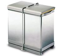 PATTUMIERA ESTRAIBILE FRONTALE INOX 2 SECCHI DA 14 Lt