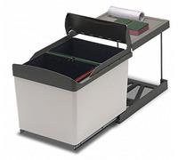 Pattumiera Estraibile per sottolavello Cucina 2 secchi da 16L Raccolta differenziata - Automatica, Scorrevole 516