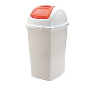 Pattumiera con Coperchio Basculante Europa 33L Bianca in Plastica Resistente