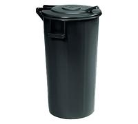 Bidone per rifiuti in pvc 75 lt Ø cm 44x63 h sovrapponibile senza coperchio nero