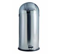 Pattumiera Getta carta a pedale APOLLO EXTRA diametro 44x44xx h93 cm - 52 Lt con sportello basculante con guarnizione in gomma IN ABS sulla base in acciaio inox inox lucido