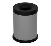 Pattumiera Gettacarte Ø25xh35 cm Autoestinguente In Acciaio Verniciato Grigio