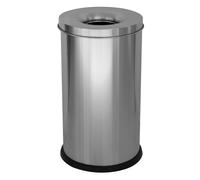 Pattumiera Gettacarte Ø31xh72 cm Autoestinguente in Acciaio Inox Argento