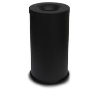 Pattumiera Gettacarte Ø38xh75 cm Autoestinguente In Acciaio Verniciato Nero