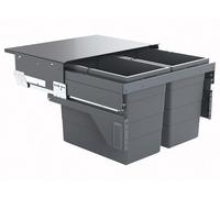 Pattumiera Hailo Cargo 600 28/28 per armadi larghi 600 mm con frontale del mobile