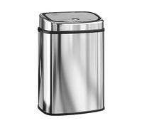 PATTUMIERA HOMCOM IT851-003V01SR - 50 Litri in Acciaio Inox, con Sensore Automatico e Chiusura
