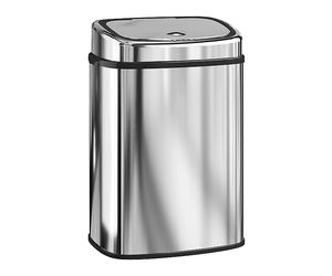 PATTUMIERA HOMCOM IT851-003V01SR - 50 Litri in Acciaio Inox, con Sensore Automatico e Chiusura