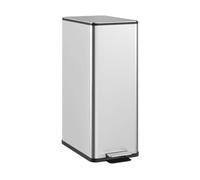 HOMCOM Cestino Spazzatura Pattumiera a Pedale 20L 21.5x37.2x57 cm Argento Aosom Italy