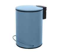 Pattumiera in acciaio blu soft-close con secchio estraibile Spring