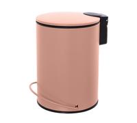 Pattumiera in acciaio rosa soft-close con secchio estraibile Spring