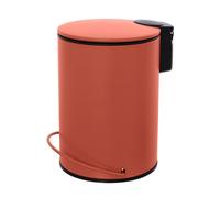 Pattumiera in acciaio rosso soft-close con secchio estraibile Spring