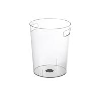 Pattumiera in plastica trasparente, secchio per riporre il desktop (Medio) | Cestino per rifiuti piccolo rotondo a bocca larga, contenitore per rifiuti, per bagno, camera da letto,
