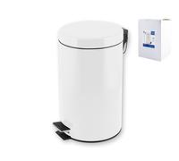 Pattumiera Inox bianco Pedale Lt12 Home