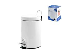 Pattumiera Inox bianco Pedale Lt20 Home