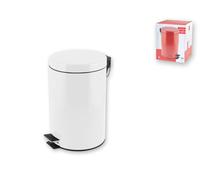Pattumiera Inox bianco Pedale Lt5 Home
