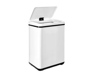 Pattumiera intelligente senza gambe con apertura automatica o contatto manuale, 40 l, altezza: 55,5 (x35,5 x 26), bianco.