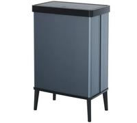 Pattumiera Keter 54L Blu Perlato Apertura Push per Cucina con Gambe