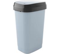 Kis Dual Swing Bin L - Pattumiera Basculante Per Sacchetto Da 50 Lt, Doppia Opzione Di Apertura - 30,5X42X60H Grigio