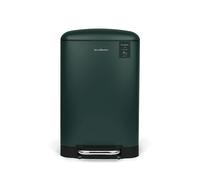 Les Collectors Pattumiera da cucina N°501 a pedale, in acciaio inox, colore Verde scuro, Capacità 20L, Contenitore interno rimovibile, Finitura opaca, Resistente, Chiusura silenziosa del coperchio