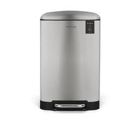 PLes Collectors Pattumiera da cucina con pedale N°512, Acciaio inox, Capacità 20 L, Sacco compatibile 30 L, Compatta, Pratica, Chiusura silenziosa, Contenitore interno rimovibile, Finitura opaca, Inox