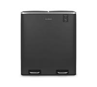 Les Collectors Pattumiera per raccolta differenziata N°916 a pedale, Capacità 60 L, 2 Scomparti separati 30 L, Cucina, Resistente, Contenitori Rimovibili, Riciclo, Chiusura Silenziosa,Grigio Antracite
