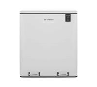 Les Collectors Pattumiera raccolta differenziata N°918 - acciaio inox Bianco mat 2x30L a pedale