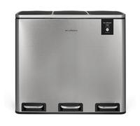 Les Collectors N°982, Spazzatura a Pedale per Racconta Differenziata, Inox Spazzolato,3x18L, Resistente, 3 Contenitori Rimovibili, Chiusura Silenziosa