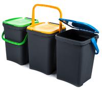 Pattumiere Ecoplast Set 3 da 35L - EC35: Sostenibili per raccolta differenziata