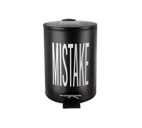 Villa d'Este Home Tivoli Pattumiera nera con scritta Mistake 3 L con pedale, Bigismore