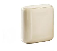 Pattumiera ovale con coperchio a pressione con capacità di 12 litri e doppio contenitore per un comodo smaltimento in bagno cucina (bianco)