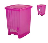 Pattumiera Patty 20l traslucido magenta Rosa Home