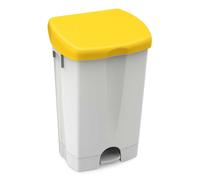 Pattumiera Pedale Binny con Coperchio Giallo 25lt - Ipc Tools - Spazzatura Bagno