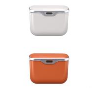 Pattumiera per auto con coperchio e maniglia, a prova di perdite, per interni dell'auto, portatile, organizer per camion, SUV, veicoli, facile da pulire, colore rosa