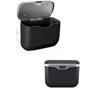 Pattumiera per auto con doppia funzione come cestino e organizer con ABS e clip (nero)