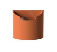 Pattumiera per auto con rivestimento impermeabile rimovibile, design stabile a doppio strato in ABS e pelle, per tasca portaoggetti anteriore o sedile posteriore (arancione)