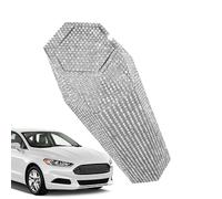 Pattumiera per auto | Porta rifiuti per interni con pietre scintillanti e coperchio | contenitore ermetico per veicoli per camion SUV furgone camper guida viaggio viaggio