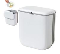 Pattumiera per compost con coperchio, contenitore compatto da 2,64 litri, pieghevole per sotto il lavandino, soluzione di riciclaggio ecologica per cucina, bagno e camera da letto
