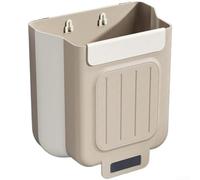 Pattumiera per interni da cucina, pieghevole, montaggio a parete, soluzione salvaspazio per lo smaltimento dei rifiuti in ambienti ristretti (piccolo grigio)