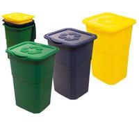 BIDONE BIDONI PATTUMIERA RACCOLTA DIFFERENZIATA RIFIUTI LT 150 SET 3 PZ