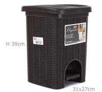 Pattumiera per raccolta differenziata 20 LT della Stefanplast moka Wengé