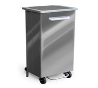 Pattumiera Per Raccolta Differenziata 47x37xh83 cm in Acciaio Inox a Pedale Lucido