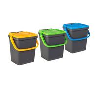 Ecoplast | Pattumiera per Raccolta Differenziata 35 Lt, Bidone Spazzatura in Plastica Riciclata, Giallo, 43x36x43,5, Made in Italy