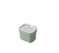 Curver Keter Pattumiera da 5 Litri per la Raccolta Differenziata Ready To Collect, con Supporto a Parete, Ideale la Cucina e il Bagno, 100% Riciclato, Verde