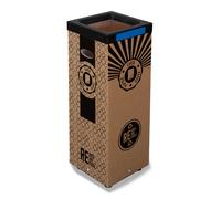 Pattumiera Per Raccolta Rifiuti 28x28xh70 cm in Cartone Con Stampa Grafica Carta Beige