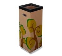 Pattumiera Per Raccolta Rifiuti 28x28xh70 cm in Cartone Con Stampa Grafica G2 Beige