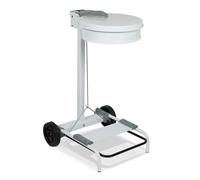 Pattumiera Per Raccolta Rifiuti 54,6x60xh94 cm In Acciaio Verniciato Reggisacco Bianco