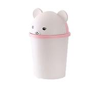 Pattumiera per Uso Domestico Cameretta per Bambini Soggiorno Secchio per Carta di Grande capacità con Coperchio Pattumiera da Cucina Cestino per Carta Igienica da Bagno Rosa 10L