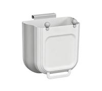 Pattumiera Pieghevole da Cucina Contenitore per immondizia 10L pieghevole | Compostiera da Cucina per Panetteria Bar Caffetteria Sportello di Armadietto e Parete Grigio