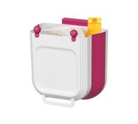 Pattumiera Pieghevole da Cucina Contenitore per immondizia 10L pieghevole | Compostiera da Cucina per Panetteria Bar Caffetteria Sportello di Armadietto e Parete Rosa caldo